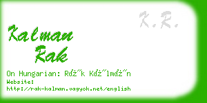 kalman rak business card